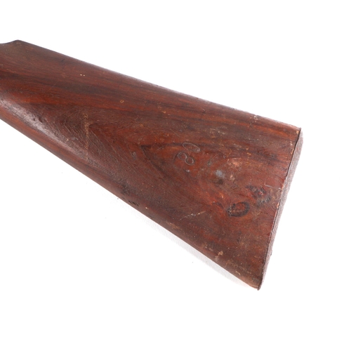 66 - A 19th Enfield style musket with percussion black power cap, ram rod, and walnut stock, 121cm long.