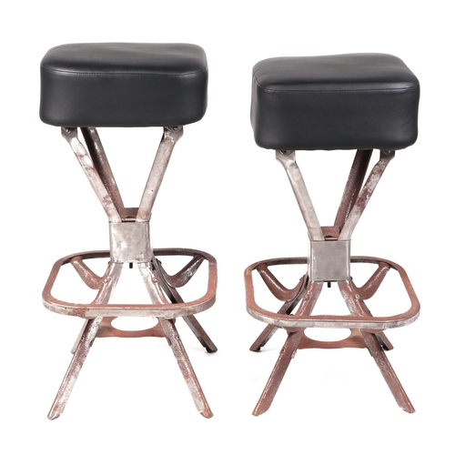 671 - A set of four mid-century industrial stools attributed to Evertaut (4).