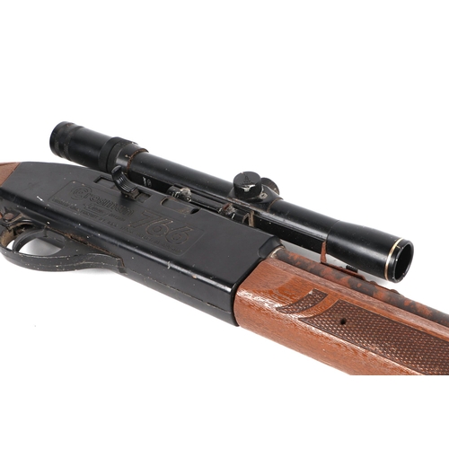 74 - A Crossman .177 pump action air rifle; together with a BSA telescopic sight (2).