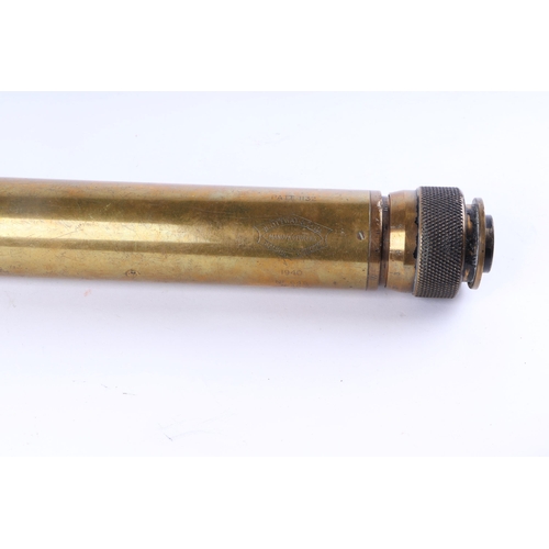 80 - A W. Ottway & Co. brass sighting scope, No. 645, 51cms long.