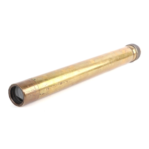 80 - A W. Ottway & Co. brass sighting scope, No. 645, 51cms long.