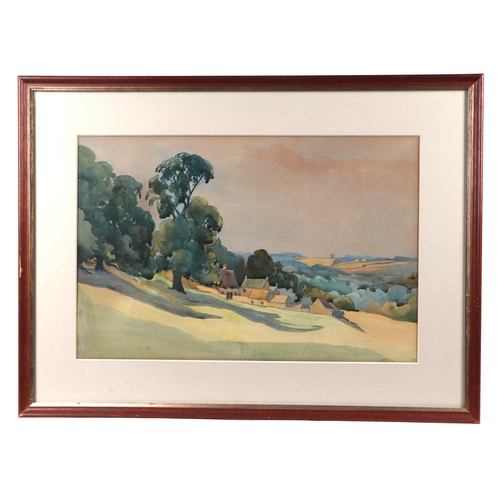 136 - 20th century English school - Above Instow circa 1930 - 46 by 30cms; together with another - Instow ... 