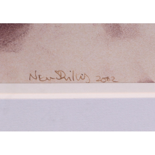 219 - Neil Riley (?) (modern British) - Study of a Group of Male Nudes - signed & dated 2002 lower right, ... 