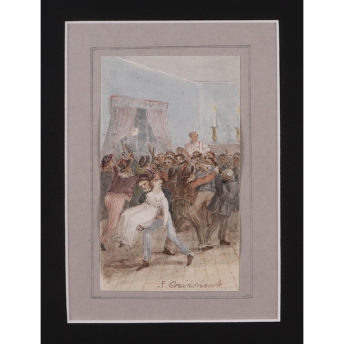 233 - Robert Cruickshank (1789-1856) - a group of pencil sketches and watercolours including two book illu... 