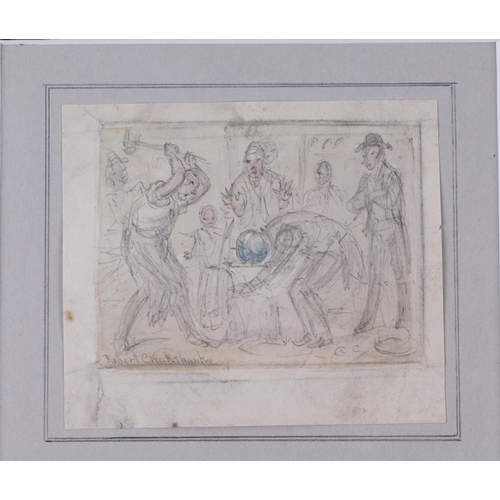 233 - Robert Cruickshank (1789-1856) - a group of pencil sketches and watercolours including two book illu... 