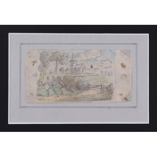 233 - Robert Cruickshank (1789-1856) - a group of pencil sketches and watercolours including two book illu... 