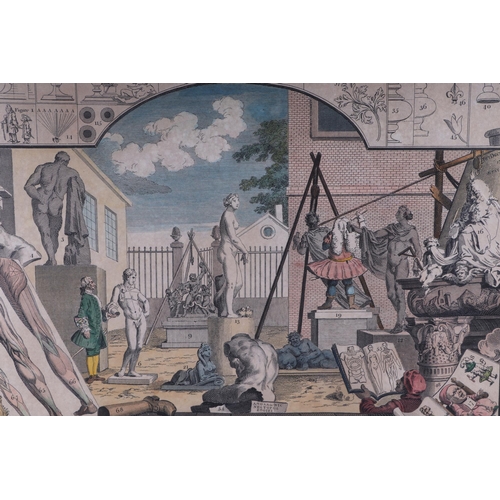 237 - After William Hogarth (1697-1764) - a pair of coloured engravings - Analysis of Beauty- plates 1 & 2... 