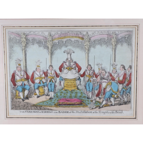 240 - A group of four 19th century coloured political satire engravings - Evidence to Character, An Englis... 