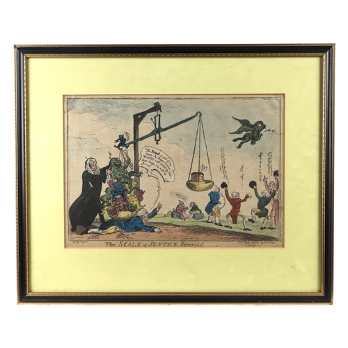 241 - George Cruikshank  (1792-1878) four coloured engravings - Monstrosities of 1825, Monstrosities of 18... 