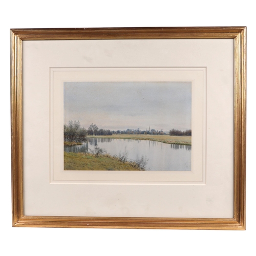 244 - William Fraser Garden (British 1856-1921) - River Landscape Scene - signed & dated '90 lower left, 2... 