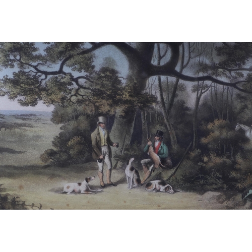 247 - After D Wolstenholme - a group of three coloured hunting prints, published by R Ackermann, 1823, all... 