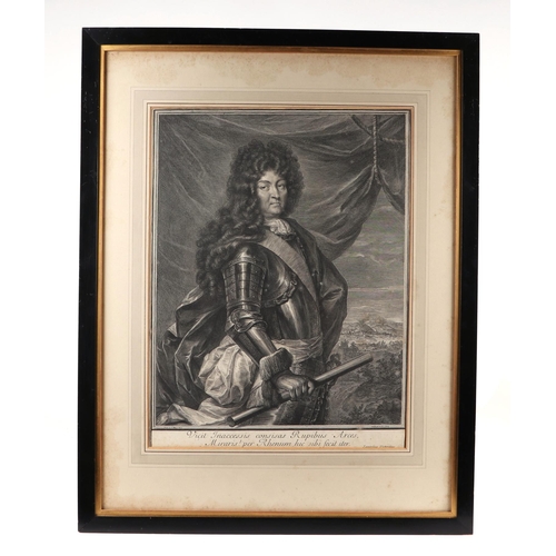 248 - After Jean de la Haye (1641-1688) - Louis XIV; together with three similar portraits, the largest 37... 