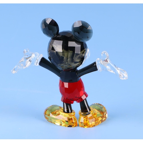 261 - A glass Swarovski coloured crystal Disney figure depicting Mickey Mouse, 10.5cms high.