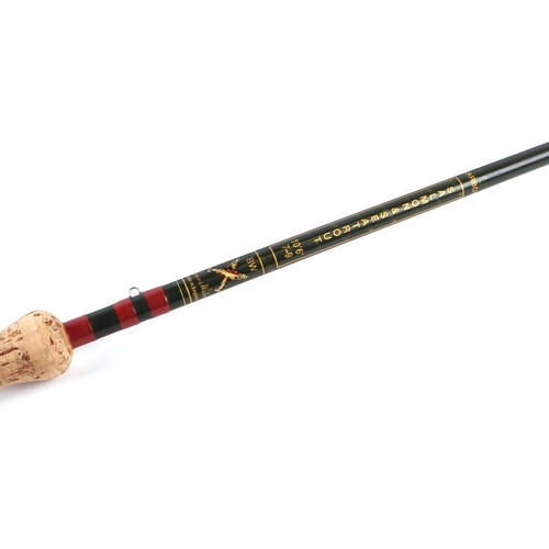 333 - A Bruce & Walker 10ft 6ins three-piece carbon fibre salmon and trout fishing rod with spare tip.