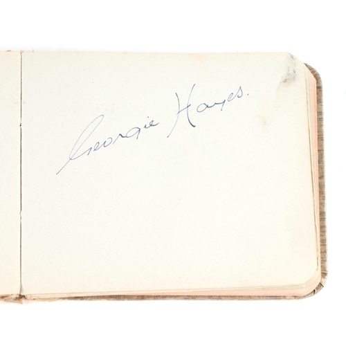 34 - An early 20th century autograph book with various actors and personalities signatures to include Cha... 