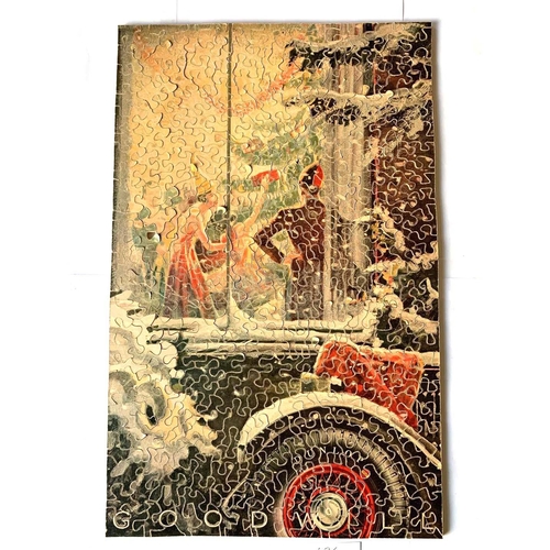 353 - A quantity of vintage jigsaw puzzles on cloth bags (10).