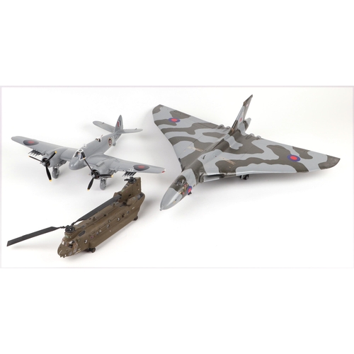 365 - A collection of Airfix and other scale model aircraft made up kits to include Spitfire, Hurricane, R... 