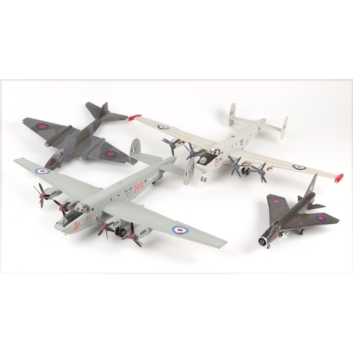 365 - A collection of Airfix and other scale model aircraft made up kits to include Spitfire, Hurricane, R... 