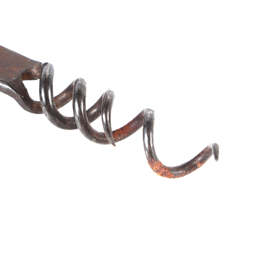 437 - A Victorian Wilson patent double helix corkscrew with steel shaft and rosewood handle, 9cms long.