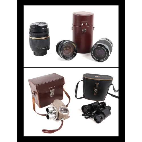 477 - A Carl Zeiss Jena Jenazoom super macro lens; a Tamron macro lens; a Kestrel  Automatic lens; a GB Be... 