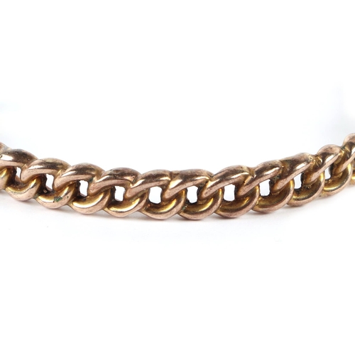 559 - A 9ct gold chain link hinged bangle, 12.3g.