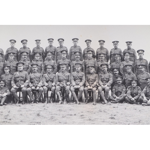 65 - Three early 20th century Dorset Regimental photographs, each 29 by 21cms, all mounted but unframed (... 