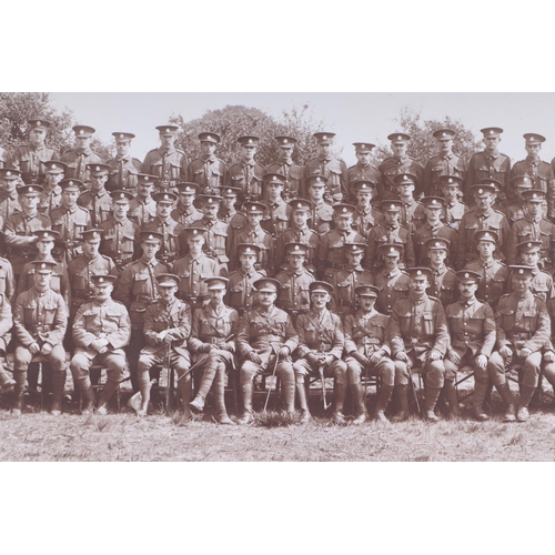 65 - Three early 20th century Dorset Regimental photographs, each 29 by 21cms, all mounted but unframed (... 