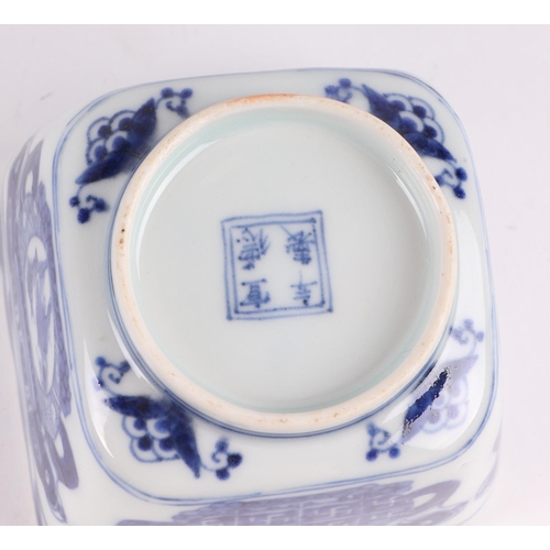 724 - A quantity of Japanese blue & white dishes of various forms decorated with landscapes, the largest 1... 