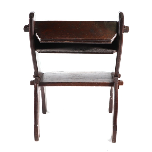 870 - A late 19th / early 20th century oak Glastonbury type chair.