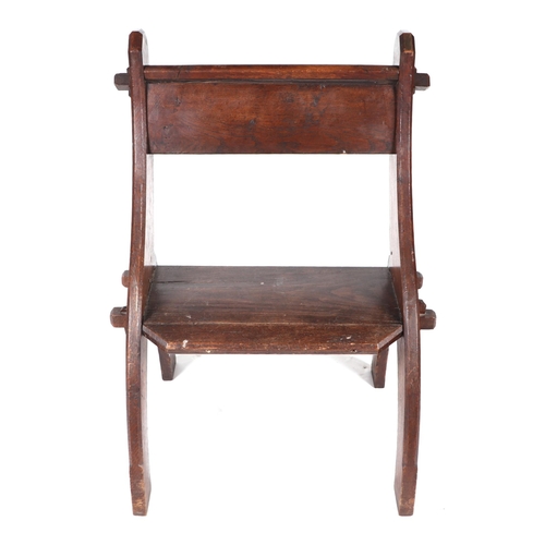 870 - A late 19th / early 20th century oak Glastonbury type chair.