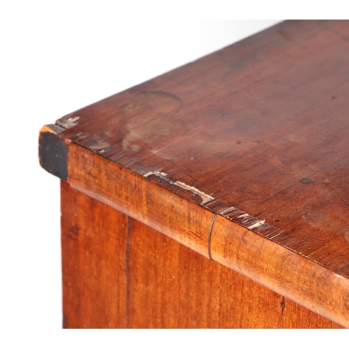 890 - A 19th century mahogany bowfronted chest of two short and three graduated long drawers, 102cms wide.