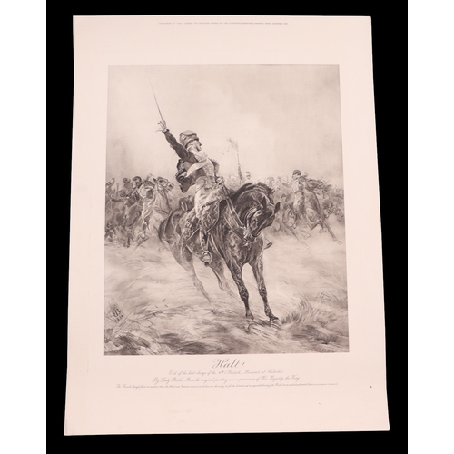 54 - A quantity of early 20th century etchings depicting famous military events to include the Napoleonic... 