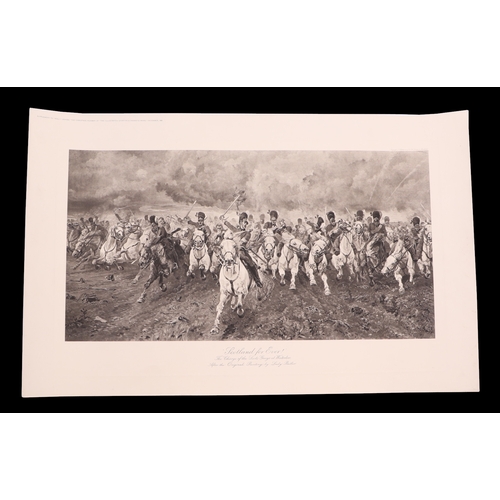 54 - A quantity of early 20th century etchings depicting famous military events to include the Napoleonic... 