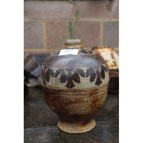 325 - A Martin Brothers Art pottery stoneware vase designed by Robert Wallace in autumn colours, incised M... 