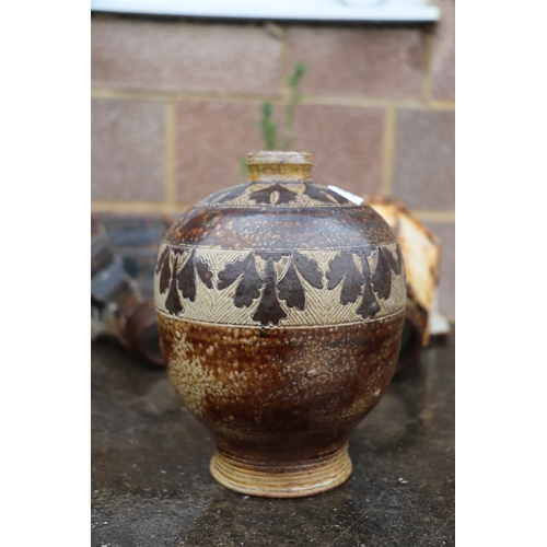 325 - A Martin Brothers Art pottery stoneware vase designed by Robert Wallace in autumn colours, incised M... 