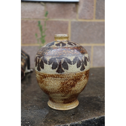 325 - A Martin Brothers Art pottery stoneware vase designed by Robert Wallace in autumn colours, incised M... 