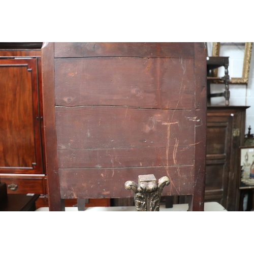 803 - A Georgian mahogany commode night stand, the twin handled galleried top above a cupboard with pull-o... 