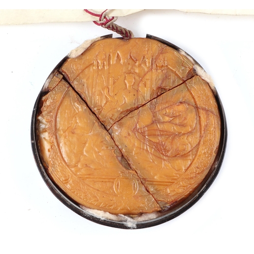 12 - A Victorian Grant of Custody with Queen Victoria wax seal dated 2nd November 1842.