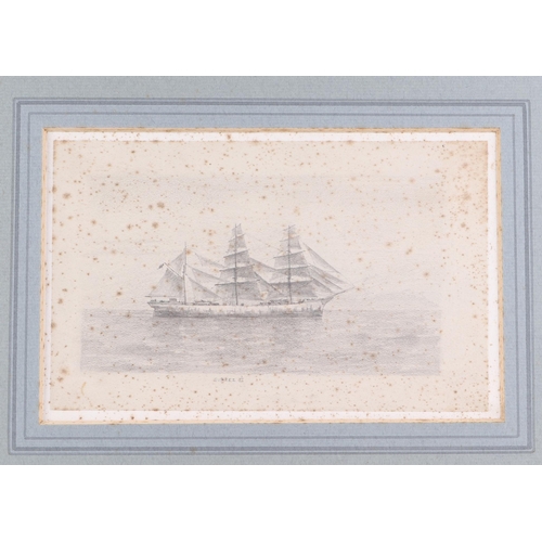 120 - Nautical interest:  John Brown - nautical pencil sketches of various ships including T.S.S. Rotorua,... 