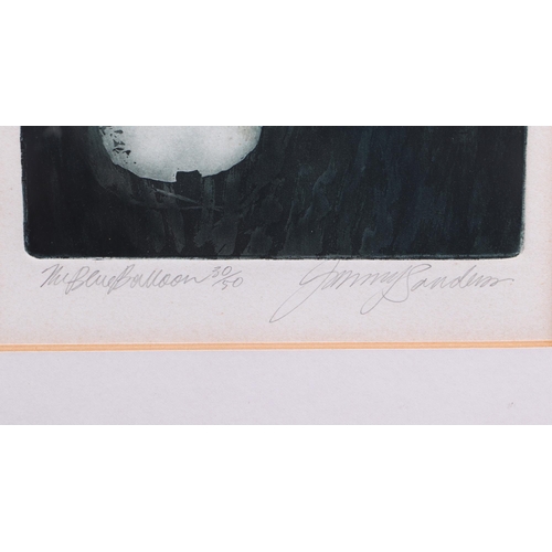 152 - After Jenny Saunders - The Blue Balloon - limited edition etching, 30/50, signed & titled in pencil ... 