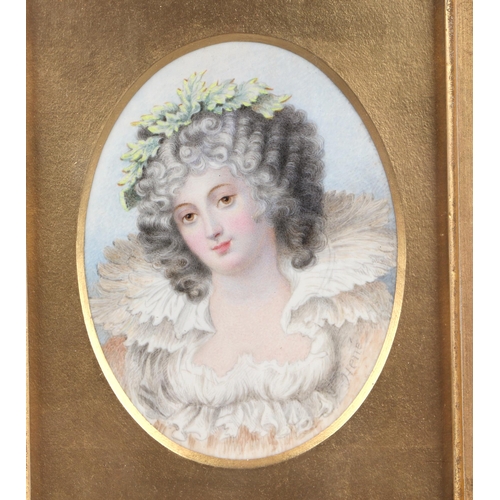 165 - A 19th century portrait miniature depicting Mrs Maria Fitzherbert, British Royal Mistress and Wife t... 