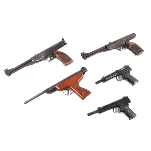 268 - A Diana SP50.22 air pistol and other pistols.(5)