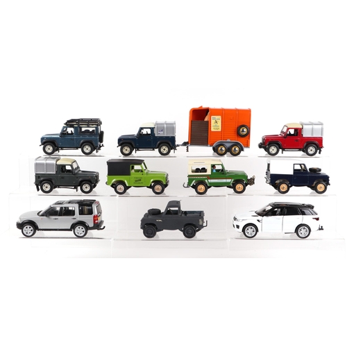 289 - A quantity of Land Rover scale diecast models to include Britains 1:32 scale Freelander soft top, Br... 