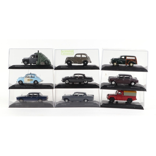 291 - A small quantity of Vanguard 1:43 scale diecast vehicles including Rover P6 35pp V8, Hillman Minx Ro... 