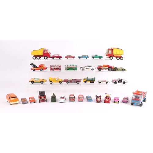 295 - A quantity of diecast and similar vehicles to include Matchbox and Corgi examples (play worn conditi... 