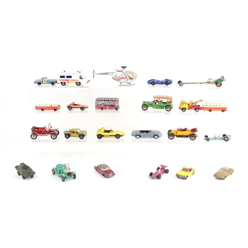 295 - A quantity of diecast and similar vehicles to include Matchbox and Corgi examples (play worn conditi... 