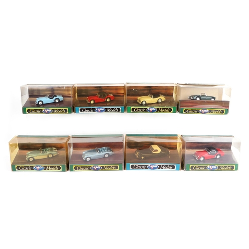 296 - A small quantity of Corgi Classic Models diecast sports cars to include Jaguar E Type Roadster, Aust... 