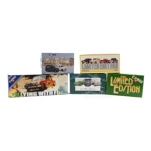 299 - A quantity of assorted diecast scale models to include Corgi, Morris Minor Vans box set, D13/1, Corg... 