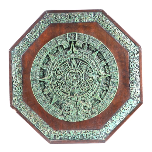 310 - A Mexican Aztec style wall plaque, 45cms wide.