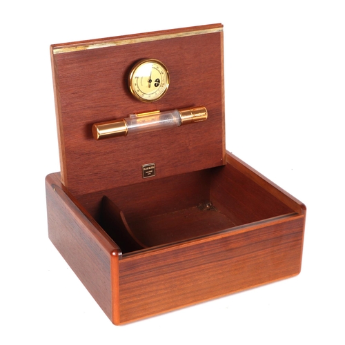 320 - An Elie Bleu French walnut humidor, 24cms wide.